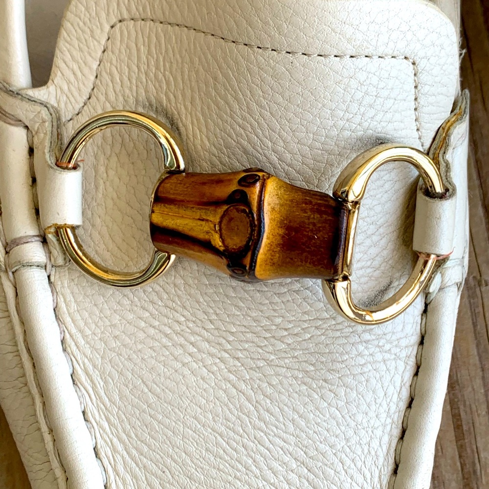 GUCCI CREME DRIVING MOC LOAFERS SHOES WOMEN 10B